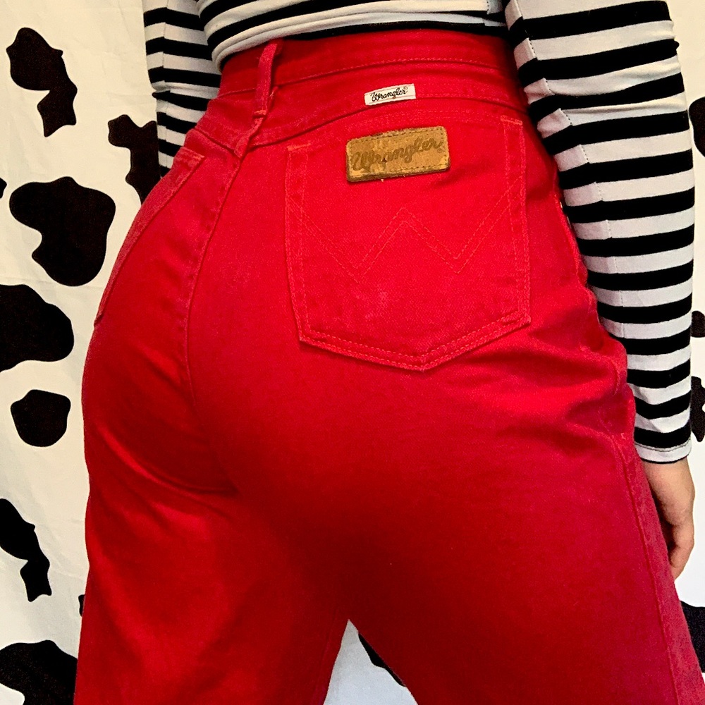Vintage 80s 90s red WRANGLER jeans 22mwsmr